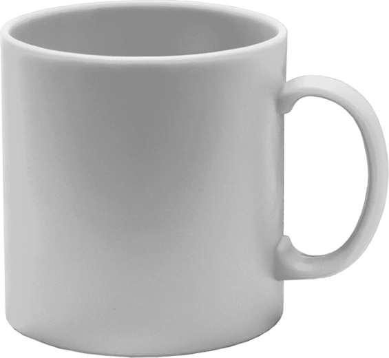 Veľký hladký plastový hrnček 350 ml – mix farieb