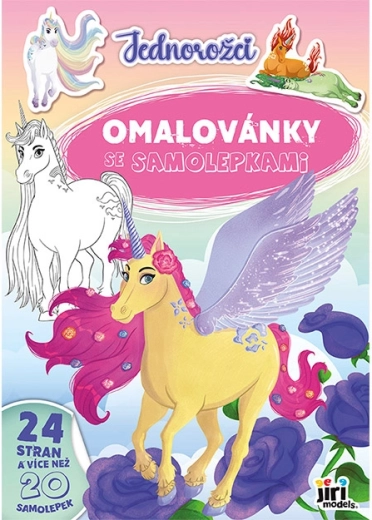 Jednorožec omaľovánky A4 so samolepkami