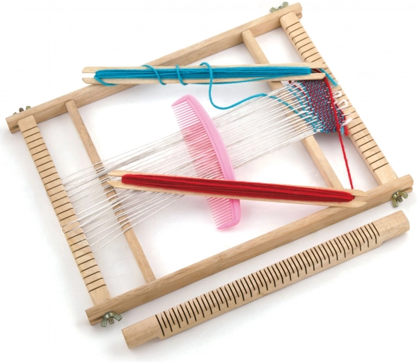 Viga drevený tkalcovský stav montessori set na tkanie