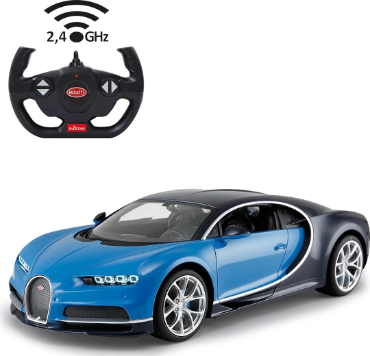 RC auto Bugatti Chiron 1:14 2,4 GHz modré - 1 kus
