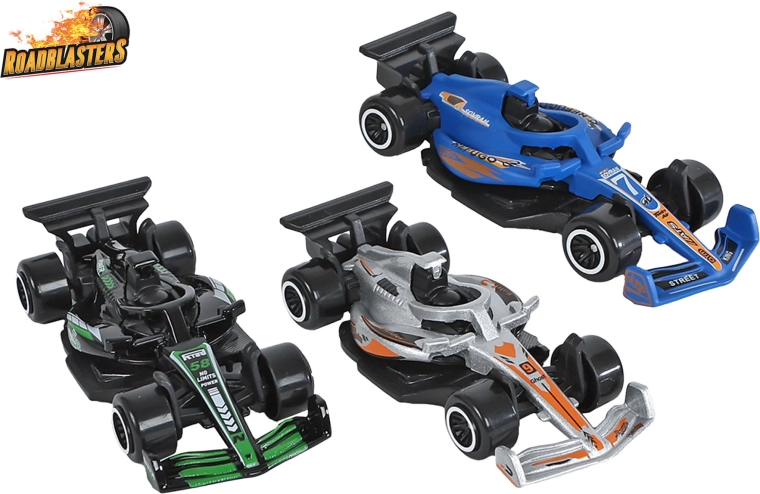 Kovová formula Roadblasters 7,5 cm – sada 3 ks