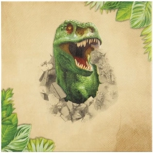 Papierové servítky s motívom Dino, 12 ks