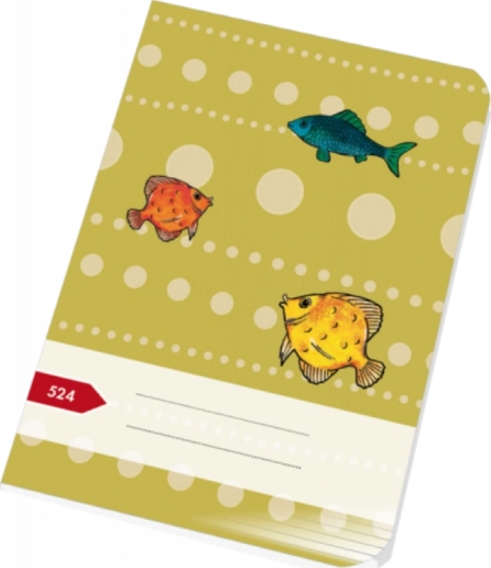 Zošit A5 20 listov linajkový PAPÍRNY BRNO Rybky
