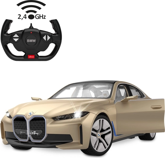 RC model BMW i4 Concept v mierke 1:14 so svetlami, zlatý
