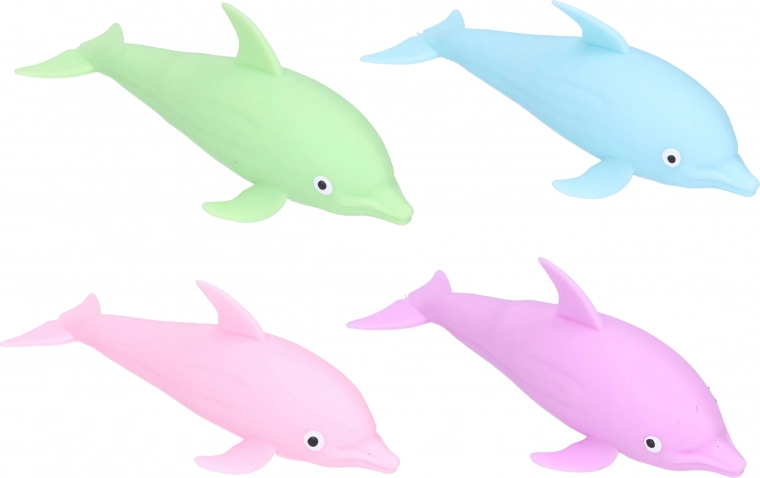 stláčací delfín do kúpeľa so svetlom 16 cm