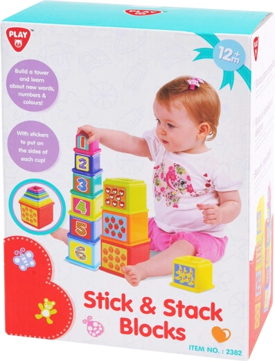 Skladacie kocky PLAYGO pre deti od 12 mesiacov