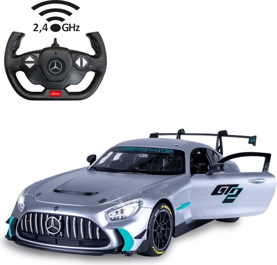 RC auto Mercedes-AMG GT2 v mierke 1:14, strieborné