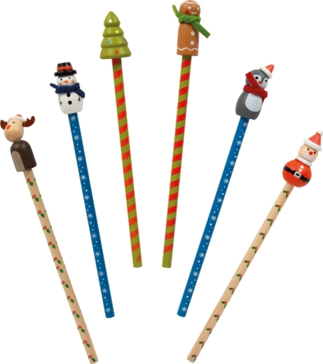 Vianočná ceruzka small foot s drevenou 3D figúrkou