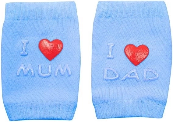 Detské nákolenníky s ABS I Love Mum & Dad – modré
