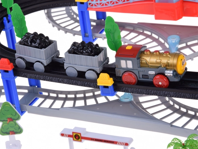 Lokomotíva s vozňami a realistickými efektmi