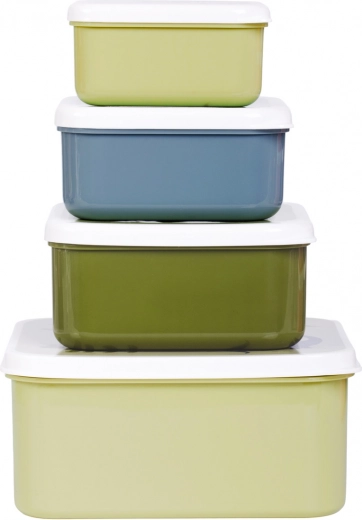 Sada štyroch desiatových krabičiek A Little Lovely Company – Dinosaury