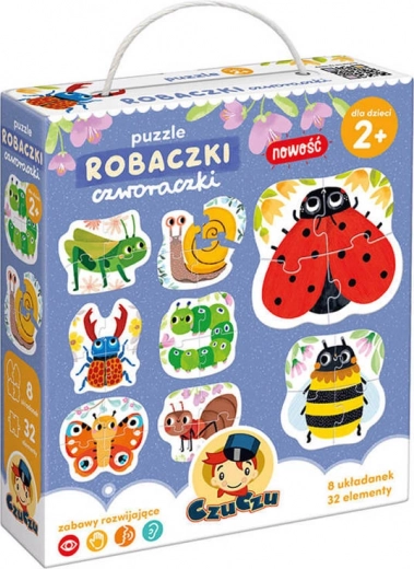 CzuCzu Puzzle Malé Chrobáky štvorčlenné skladačky