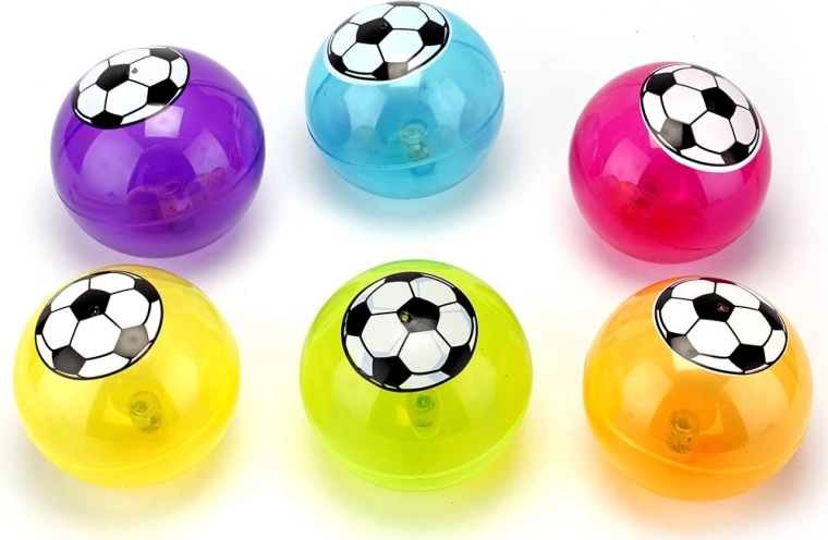 Skákacia futbalová lopta s LED svetlami 105 mm
