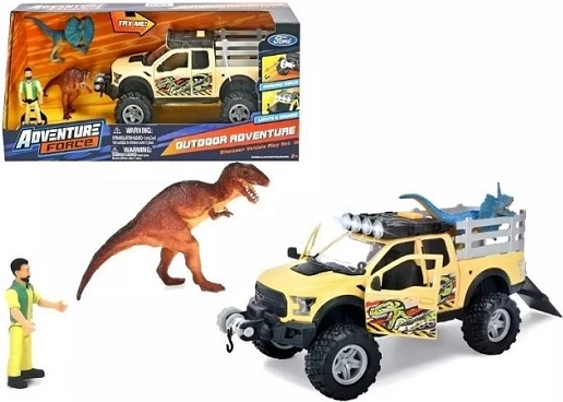 Adventure Force džíp a dinosaurus so svetlom a zvukom