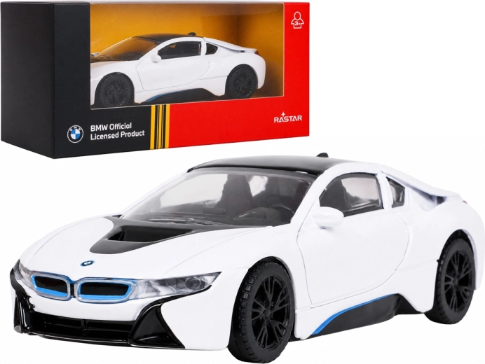 Kovový model BMW i8 Rastar v mierke 1:43 – Biela