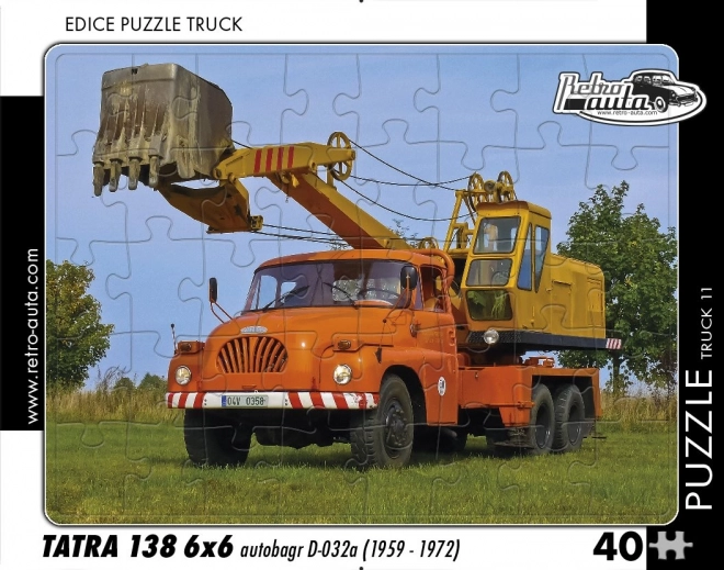 Retro Puzzle Tatra 138 6x6 Autobagr 40 dielikov