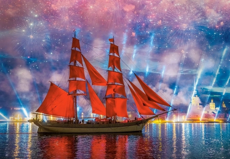 Castorland puzzle Červená fregata 1000 dielikov