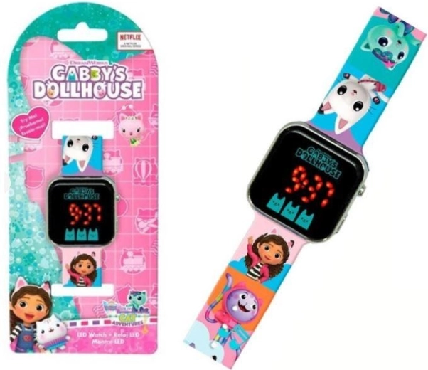 Digitálne LED hodinky Gábinin kúzelný domček