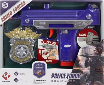 Svietiaca a zvuková detská pištoľ na batérie