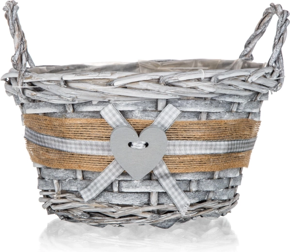 Rustikálny dekor so srdiečkom a stužkou