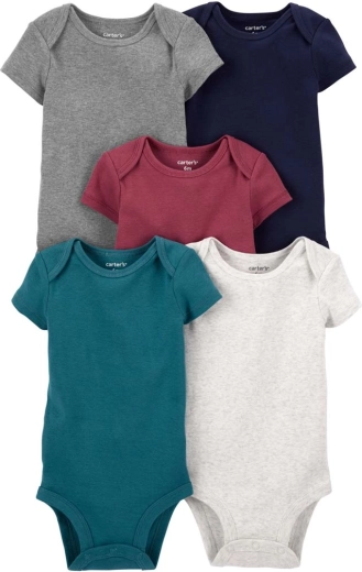 Carter's dojčenské body s krátkym rukávom, 5 ks (veľ. 56)