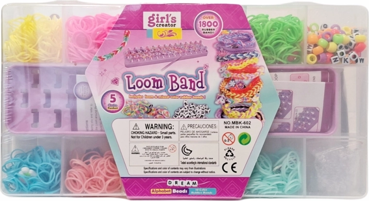 Kreatívna sada na pletenie šperkov z gumičiek Loom Bands s kufríkom