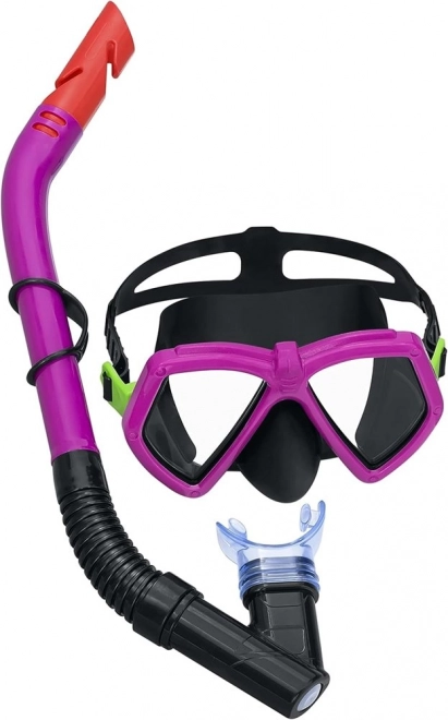 Ružový potápačský set s maskou a šnorchlom