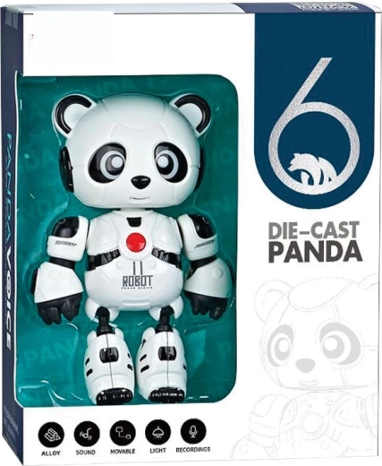 Interaktívna hovoriaca panda 12 cm so svietiacimi očami