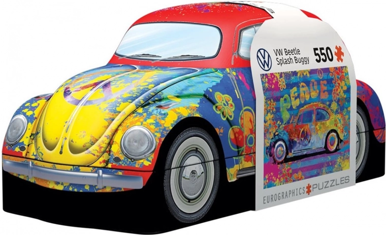 Puzzle EUROGRAPHICS v plechovej krabičke Volkswagen Chrobák 550 dielikov