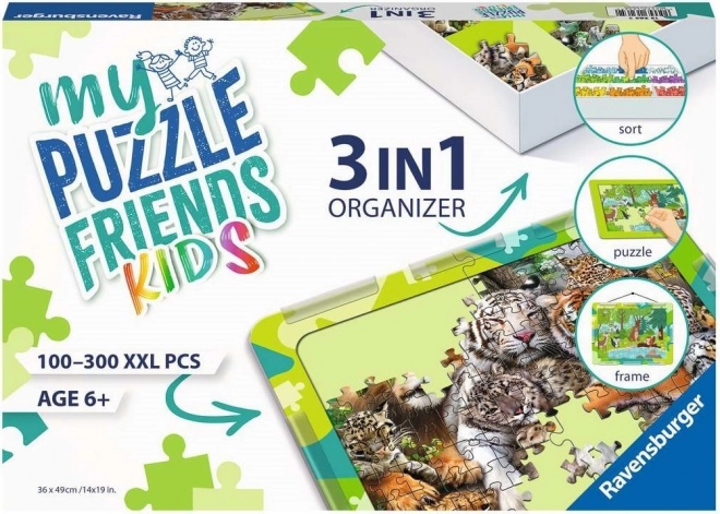 Súprava na skladanie puzzle My Puzzle Friends Kids 3v1 zelená
