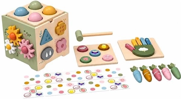 Drevené Montessori centrum aktivít Baby Mix