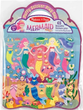 penové samolepky na opakované použitie s morskými vílami MELISSA & DOUG