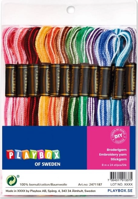 Playbox dúhové bavlnky 25 ks