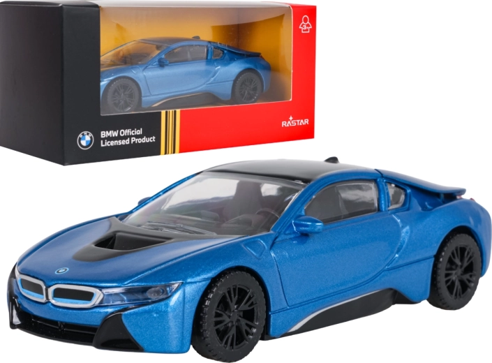 Kovový model BMW i8 RASTAR v mierke 1:43 modrý