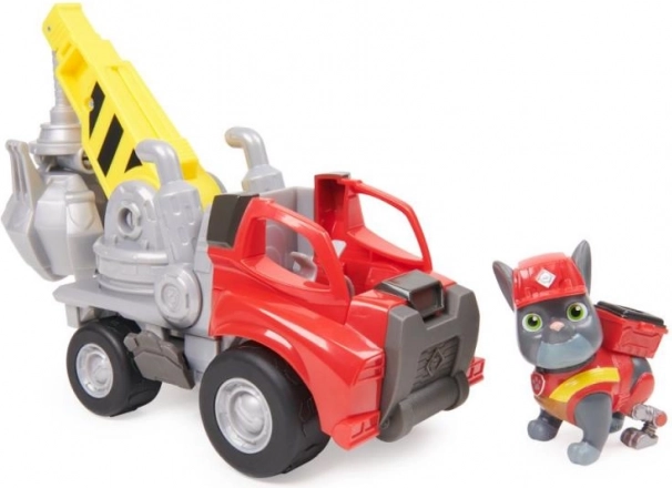 RUBBLE & CREW Chargerov žeriav s klepetom – stavebné vozidlo s figúrkou