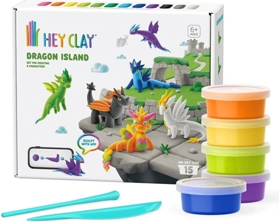 HeyClay ostrov drakov – kreatívna súprava plastelíny