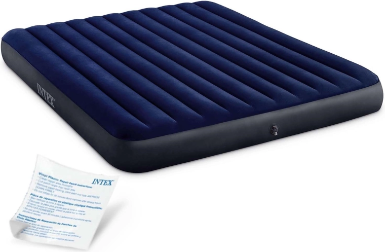 Nafukovací matrac pre dve osoby INTEX s velúrovým povrchom 203 × 183 × 25 cm