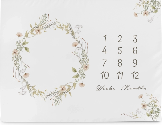 Ceba Baby míľniková fotopodložka basic summer flowers 92 × 72 cm
