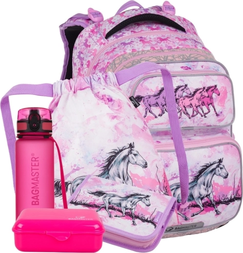Bagmaster dievčenský školský set pre prváčky s motívom koní