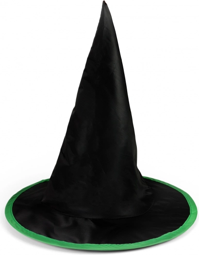 Detský čarodejnícky klobúk Halloween čierno-zelený