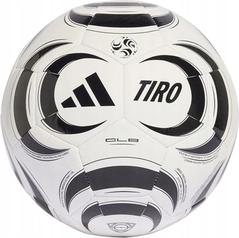 Adidas Tiro Club futbalová lopta čierno-biela