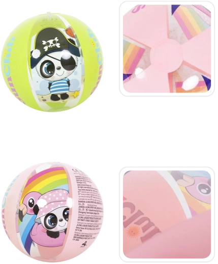 Roztomilé motívy pandy a dúhy