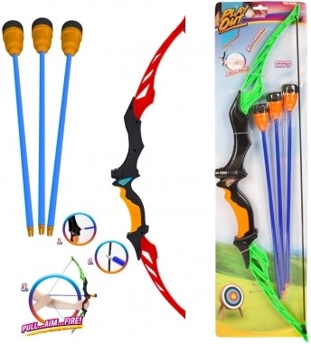 Plastový luk 66 cm so šípmi