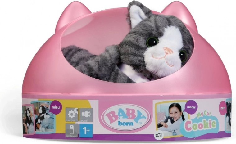 BABY born interaktívna mačka Cookie s prepravkou