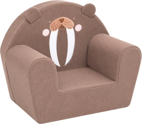 Detské manšestrové kresielko New Baby mrož