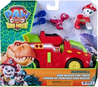 Labková patrola: Dinosauří film – Marshallovo hasičské auto Dino Rescue s figúrkami a strelami