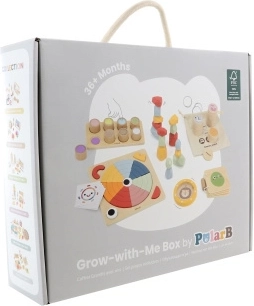POLARB drevený vzdelávací box GROW-WITH-ME 36+ mesiacov
