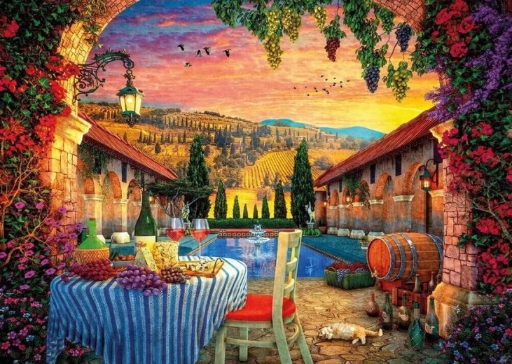 GIBSONS Puzzle Západ slnka v Toskánsku 1000 dielikov