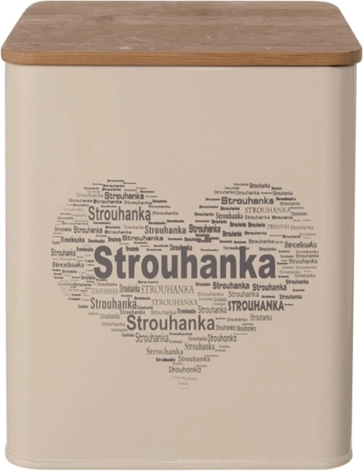 Dóza na strúhanku s dreveným viečkom srdce