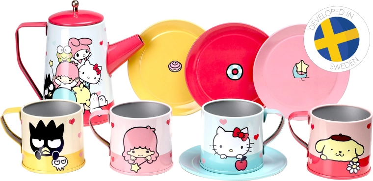 Hello Kitty detská čajová sada na hranie z kovu